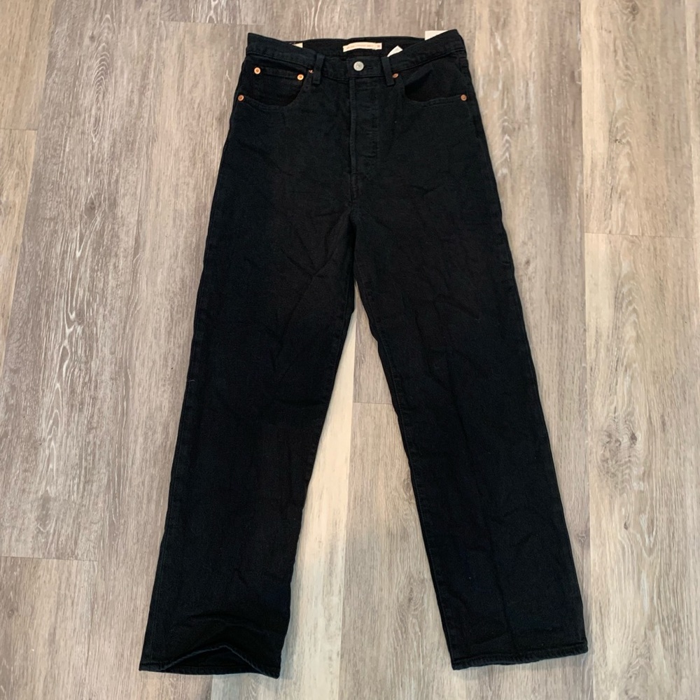 Levi's Black Straight Leg Jeans for Women